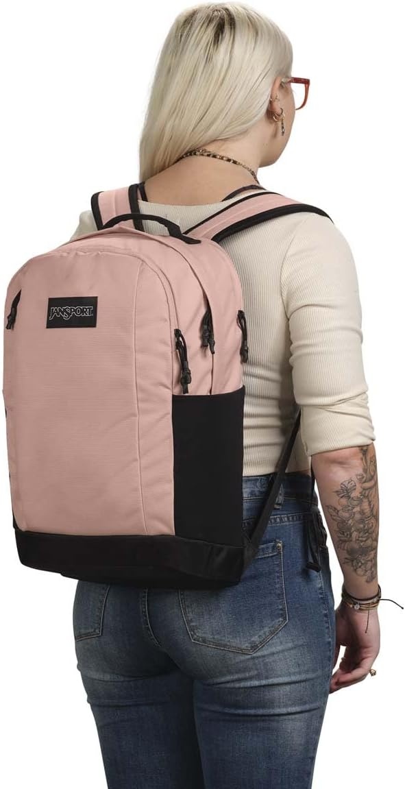 image:imageJanSport Inbound Pack Large Main Compartment Dual Water Bottle Pockets and Dedicated 15Inch Padded Laptop Pocket BlackMisty Rose