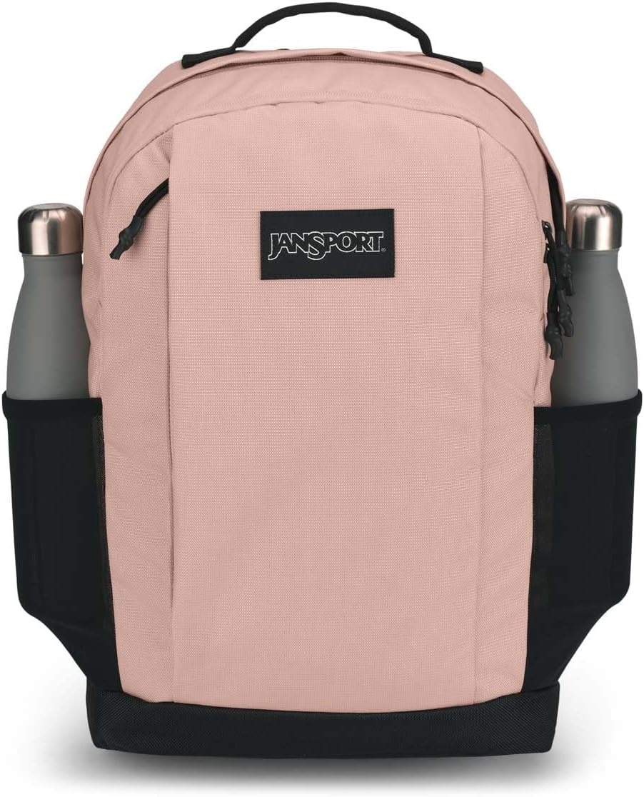 image:imageJanSport Inbound Pack Large Main Compartment Dual Water Bottle Pockets and Dedicated 15Inch Padded Laptop Pocket BlackMisty Rose