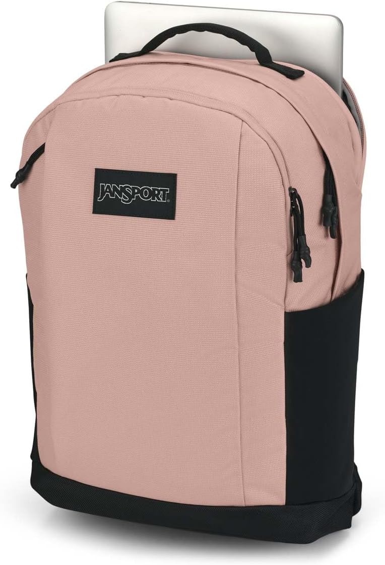 image:imageJanSport Inbound Pack Large Main Compartment Dual Water Bottle Pockets and Dedicated 15Inch Padded Laptop Pocket BlackMisty Rose