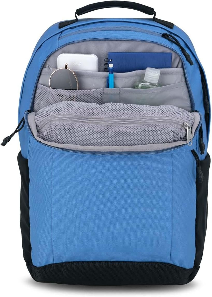 image:imageJanSport Landings Pack Large Backpack with Soft Back Panel Dual Water Bottle Pockets 15Inch Padded Laptop Compartment BlackElemental Blue