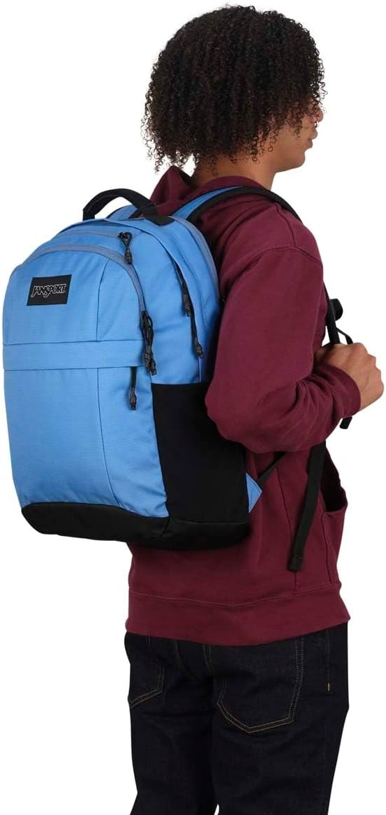 image:imageJanSport Landings Pack Large Backpack with Soft Back Panel Dual Water Bottle Pockets 15Inch Padded Laptop Compartment BlackElemental Blue