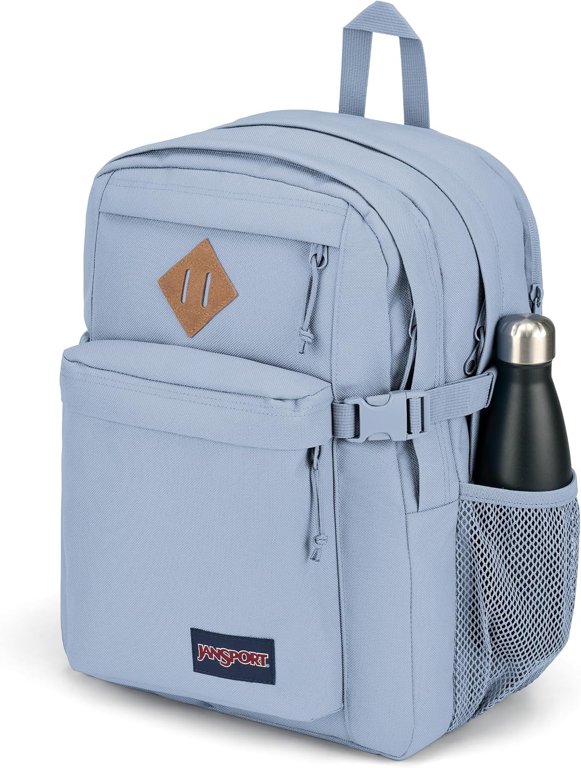 image:imageJanSport Main Campus FX Backpack Travel or Work Bag w 15Inch Laptop Pack with Leather Trim Lavender AshBlue Dusk