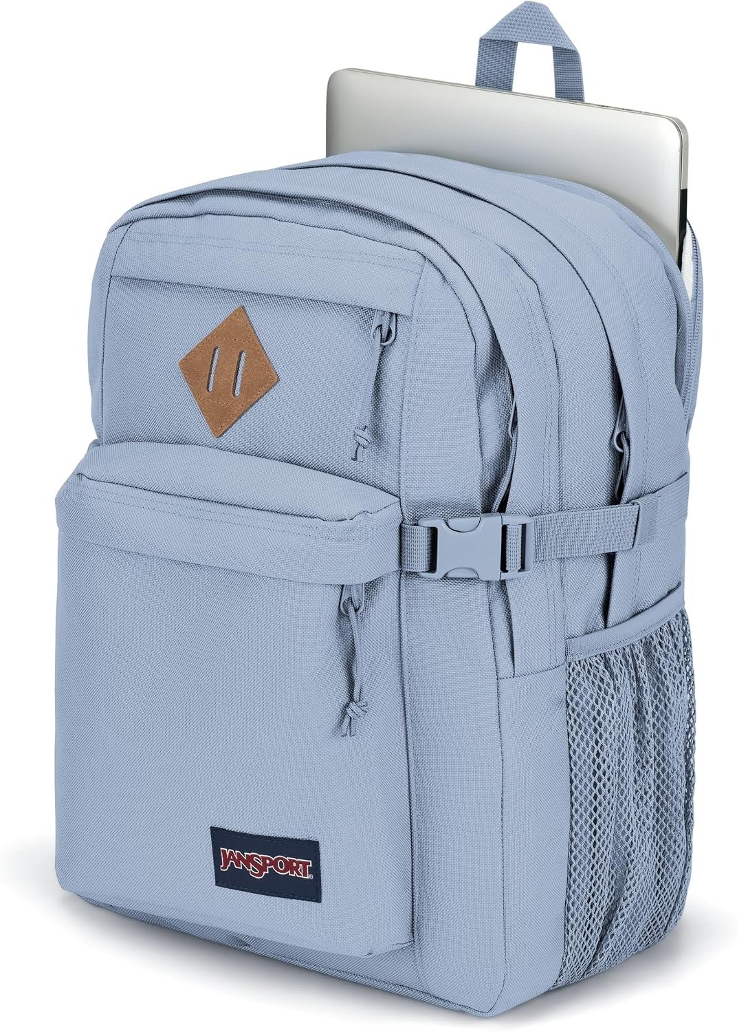 image:imageJanSport Main Campus FX Backpack Travel or Work Bag w 15Inch Laptop Pack with Leather Trim Lavender AshBlue Dusk