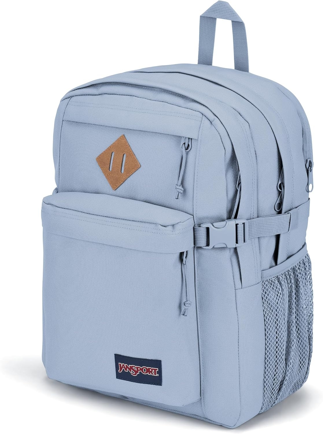 image:imageJanSport Main Campus FX Backpack Travel or Work Bag w 15Inch Laptop Pack with Leather Trim Lavender AshBlue Dusk