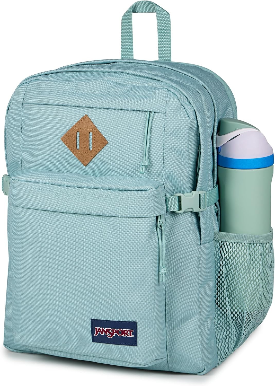 image:imageJanSport Main Campus FX Backpack Travel or Work Bag w 15Inch Laptop Pack with Leather Trim Lavender AshFaded Sage