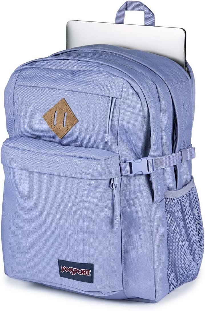 image:imageJanSport Main Campus FX Backpack Travel or Work Bag w 15Inch Laptop Pack with Leather Trim Lavender AshLavender Ash