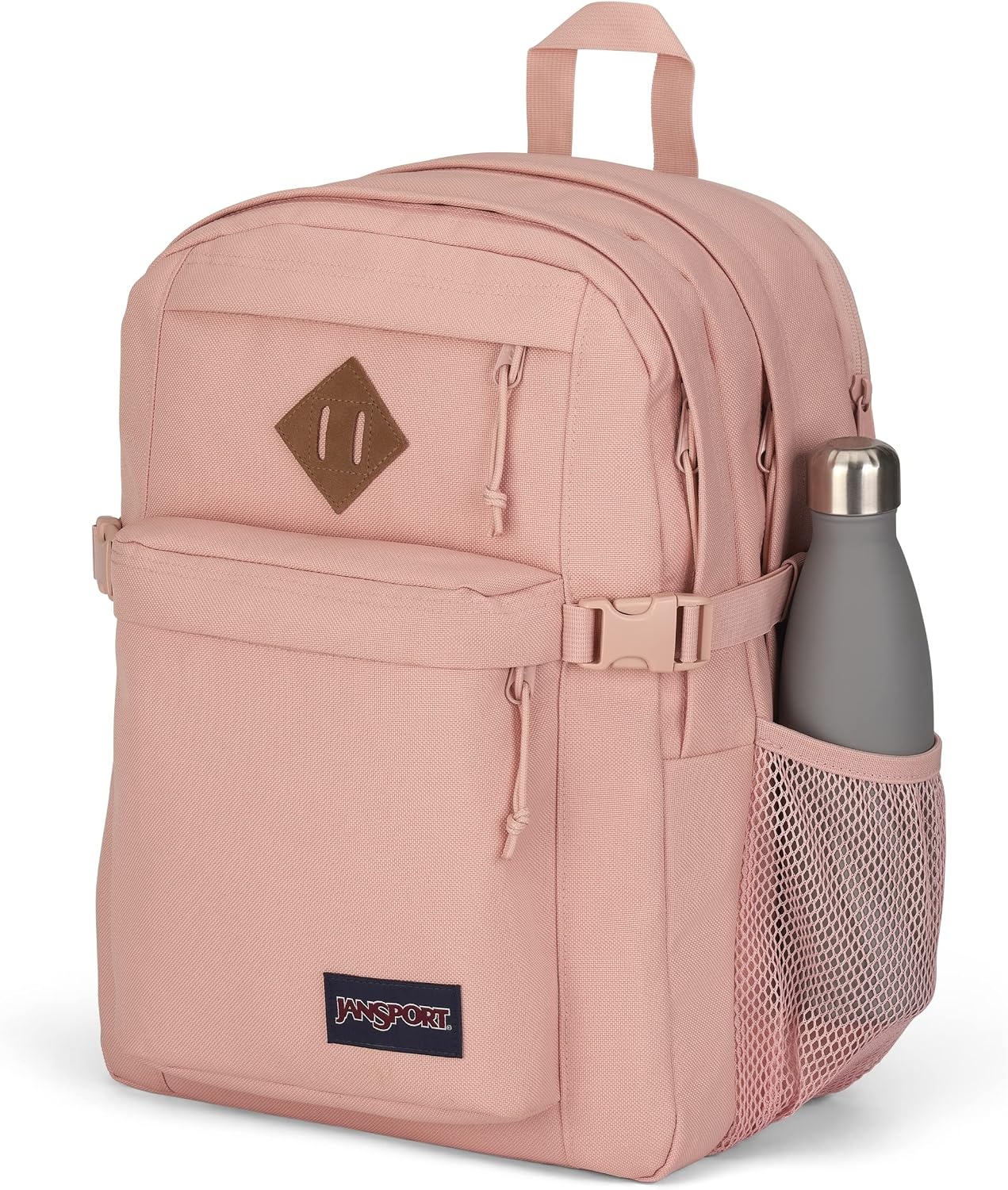 image:imageJanSport Main Campus FX Backpack Travel or Work Bag w 15Inch Laptop Pack with Leather Trim Lavender AshMisty Rose