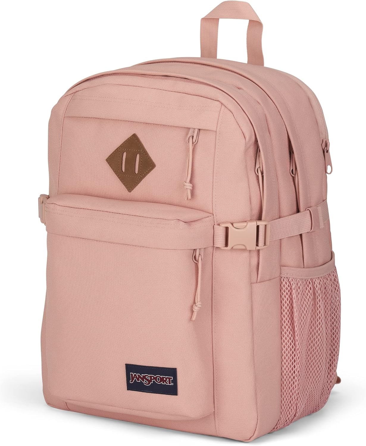 image:imageJanSport Main Campus FX Backpack Travel or Work Bag w 15Inch Laptop Pack with Leather Trim Lavender AshMisty Rose