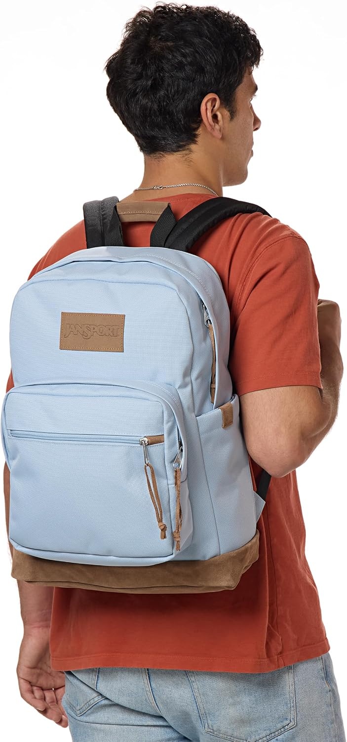 image:imageJanSport Right Pack Premium Backpack Daypack with 15 Laptop Sleeve Main Compartment Water Bottle Pocket BlackBlue Dusk