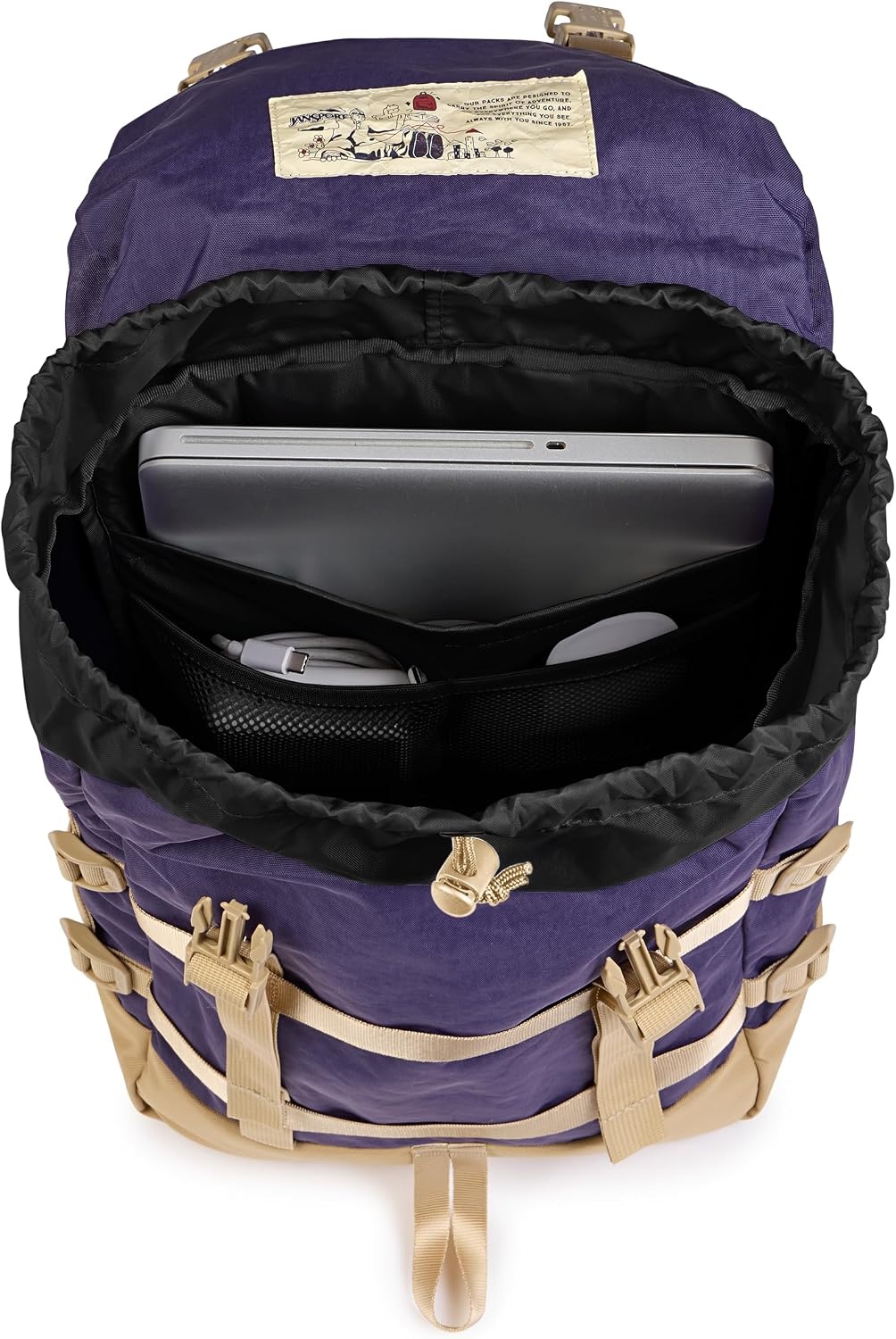 image:imageJanSport Skip Pack Backpack 28L Capacity Fits 135 Laptop Large Main Compartment Side Water Bottle Pocket Ideal for Work amp Travel BlackAmethyst Angst