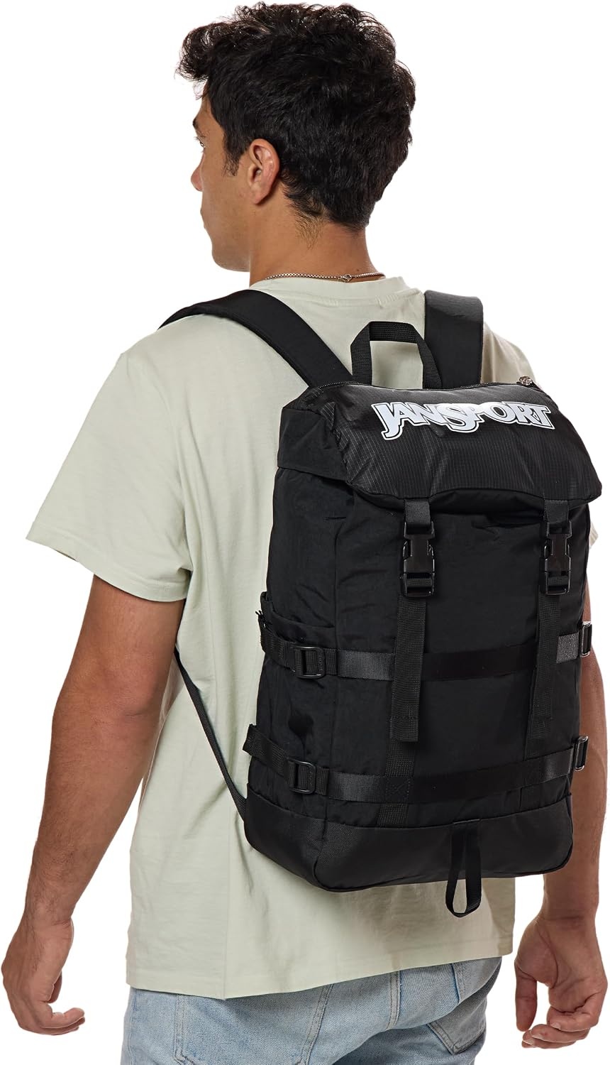 image:imageJanSport Skip Pack Backpack 28L Capacity Fits 135 Laptop Large Main Compartment Side Water Bottle Pocket Ideal for Work amp Travel BlackBlack