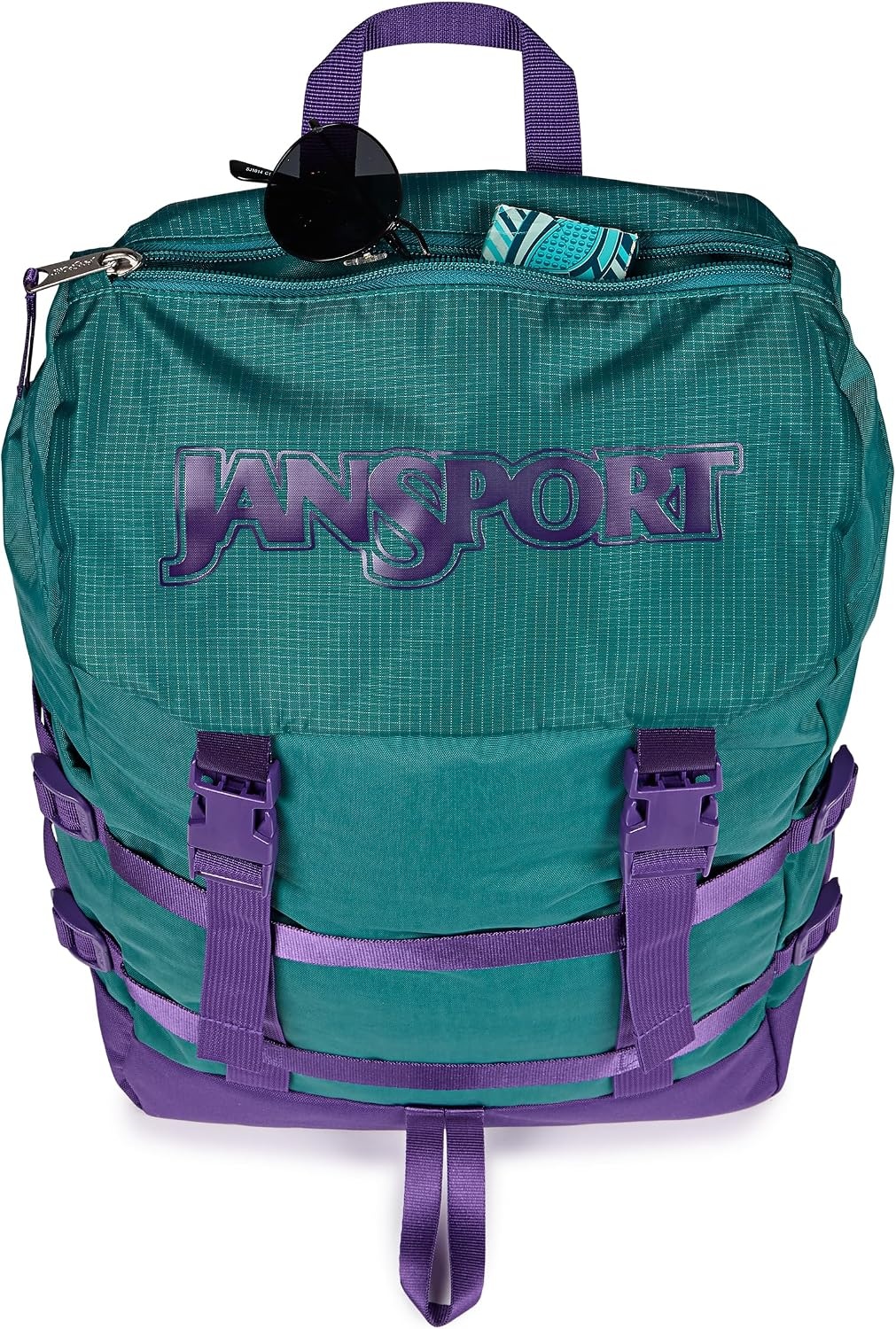 image:imageJanSport Skip Pack Backpack 28L Capacity Fits 135 Laptop Large Main Compartment Side Water Bottle Pocket Ideal for Work amp Travel BlackEmerald Pool