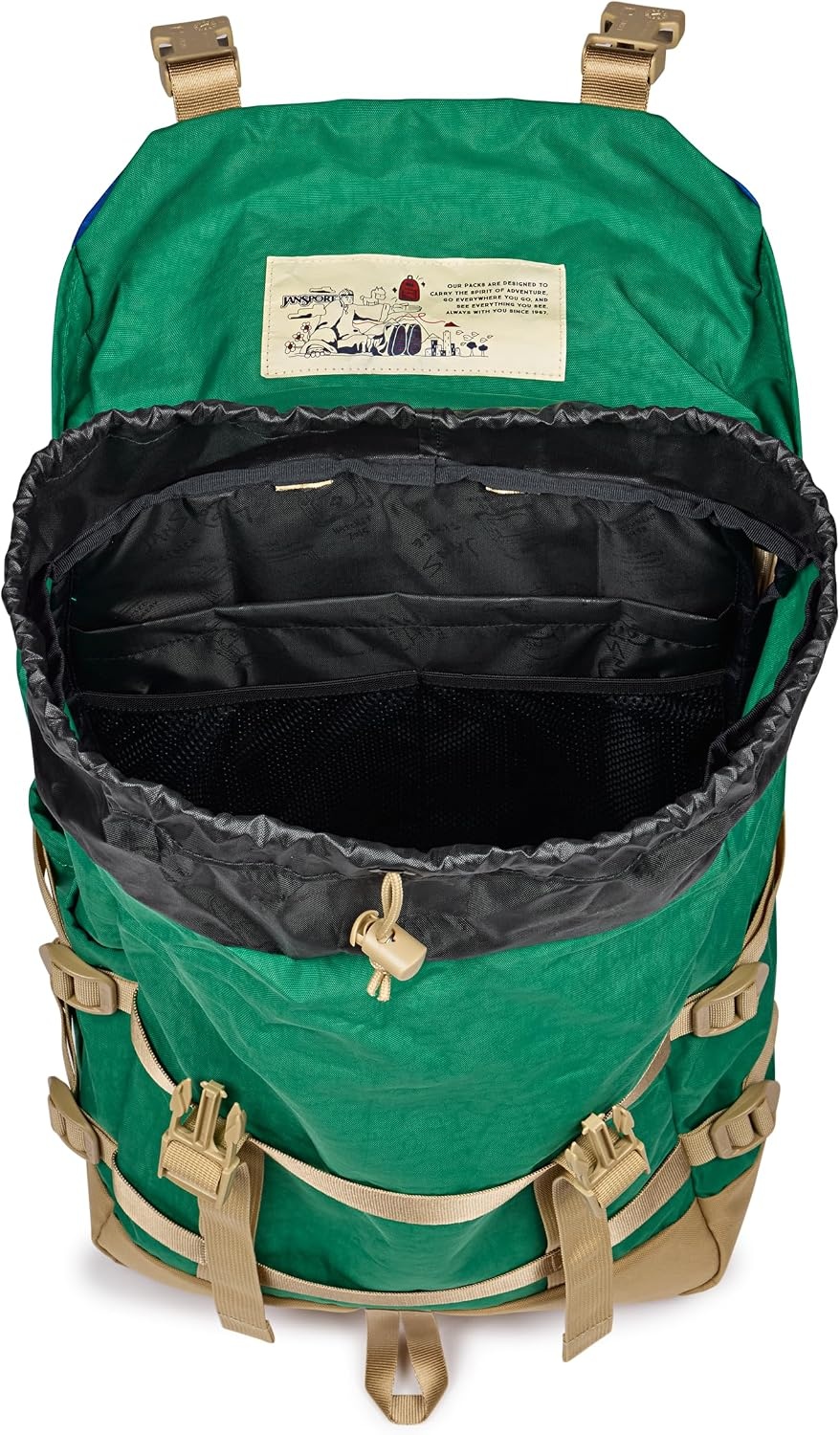 image:imageJanSport Skip Pack Backpack 28L Capacity Fits 135 Laptop Large Main Compartment Side Water Bottle Pocket Ideal for Work amp Travel BlackJelly Kelly