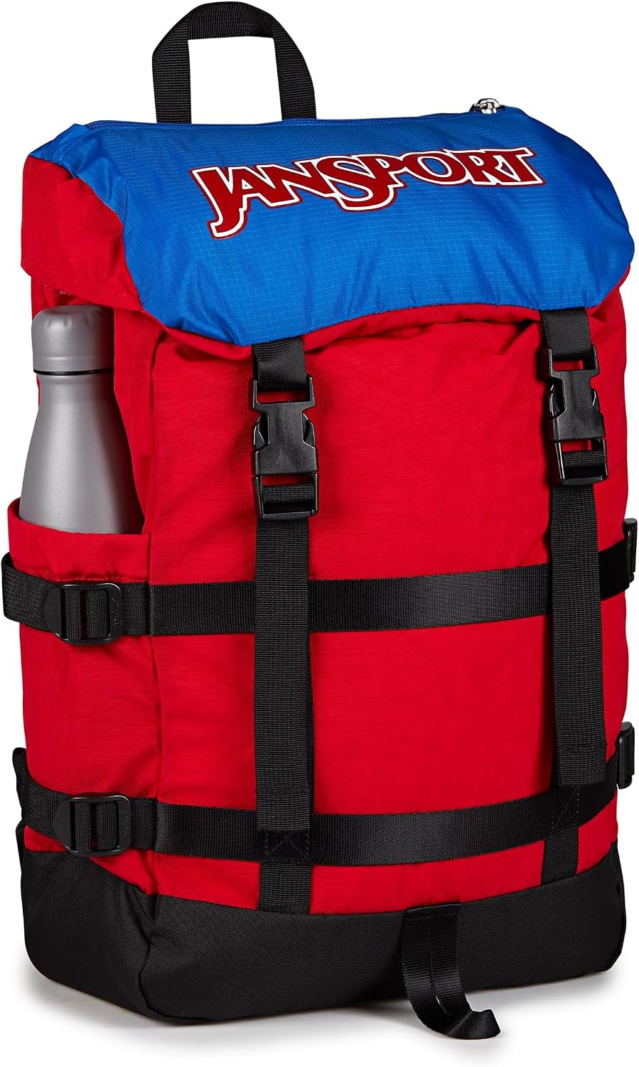 image:imageJanSport Skip Pack Backpack 28L Capacity Fits 135 Laptop Large Main Compartment Side Water Bottle Pocket Ideal for Work amp Travel BlackRed Tape