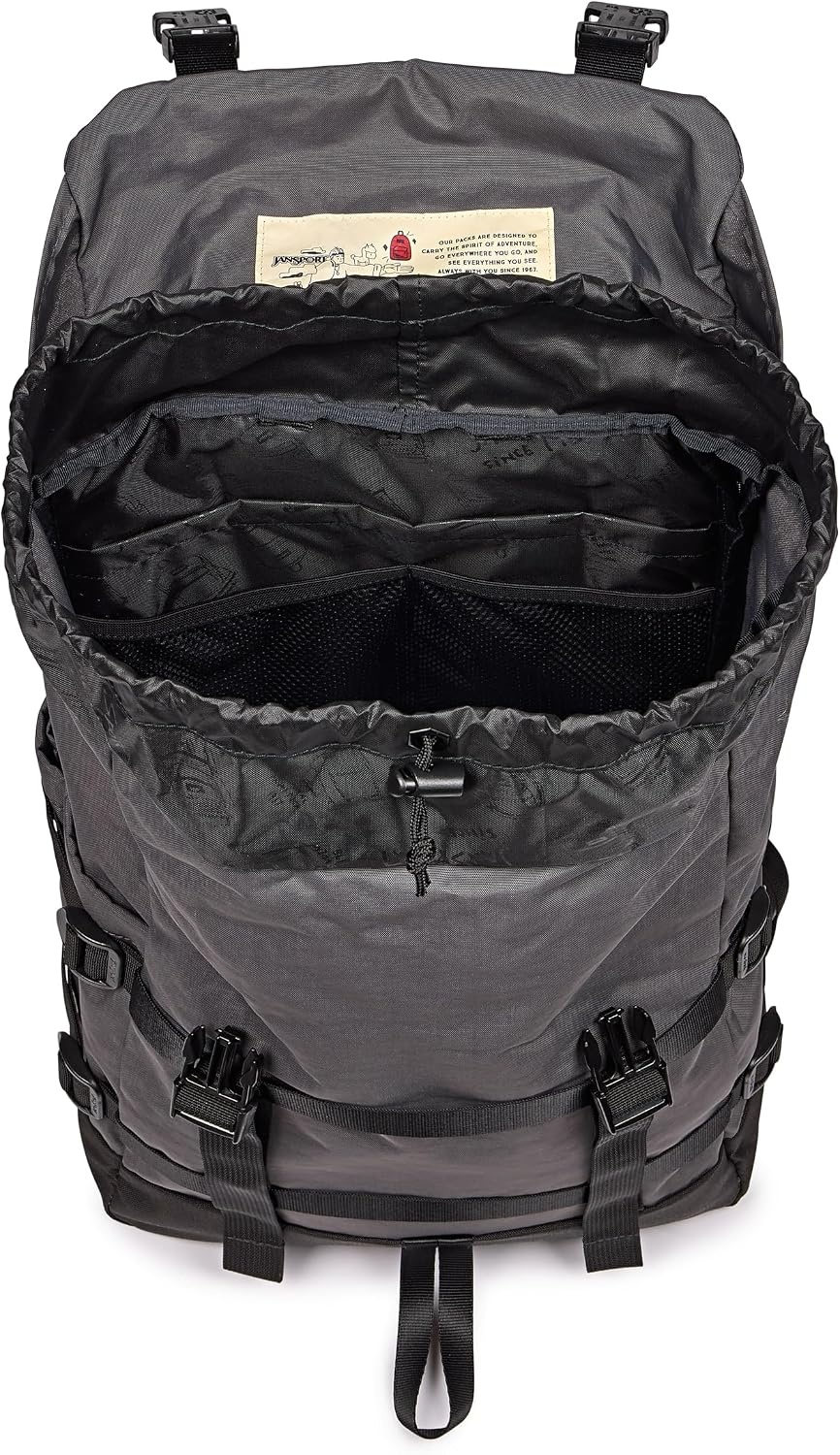 image:imageJanSport Skip Pack Backpack 28L Capacity Fits 135 Laptop Large Main Compartment Side Water Bottle Pocket Ideal for Work amp Travel BlackSmokey Grit