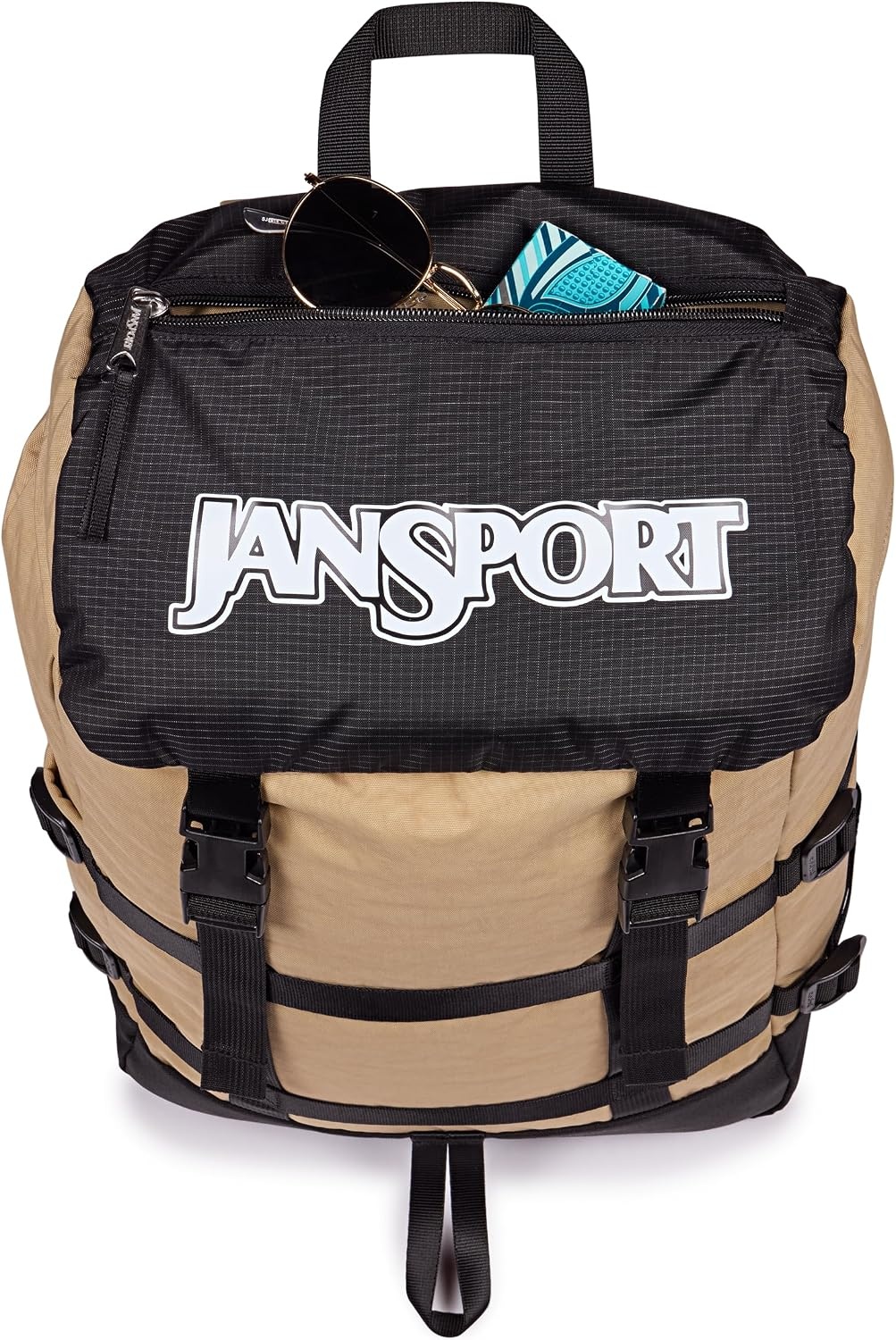 image:imageJanSport Skip Pack Backpack 28L Capacity Fits 135 Laptop Large Main Compartment Side Water Bottle Pocket Ideal for Work amp Travel BlackTravertine