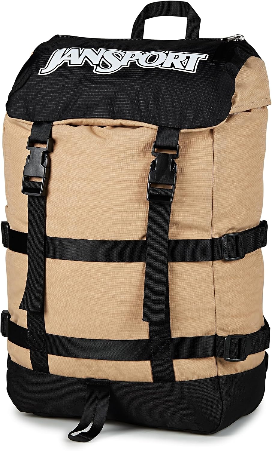 image:imageJanSport Skip Pack Backpack 28L Capacity Fits 135 Laptop Large Main Compartment Side Water Bottle Pocket Ideal for Work amp Travel BlackTravertine