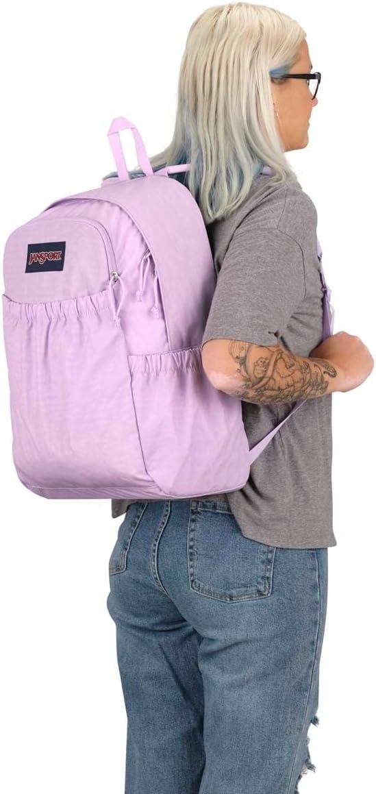 image:imageJanSport Slouch Pack Fully Padded Back Panel Comfortable and Ideal Storage Misty RosePastel Lilac