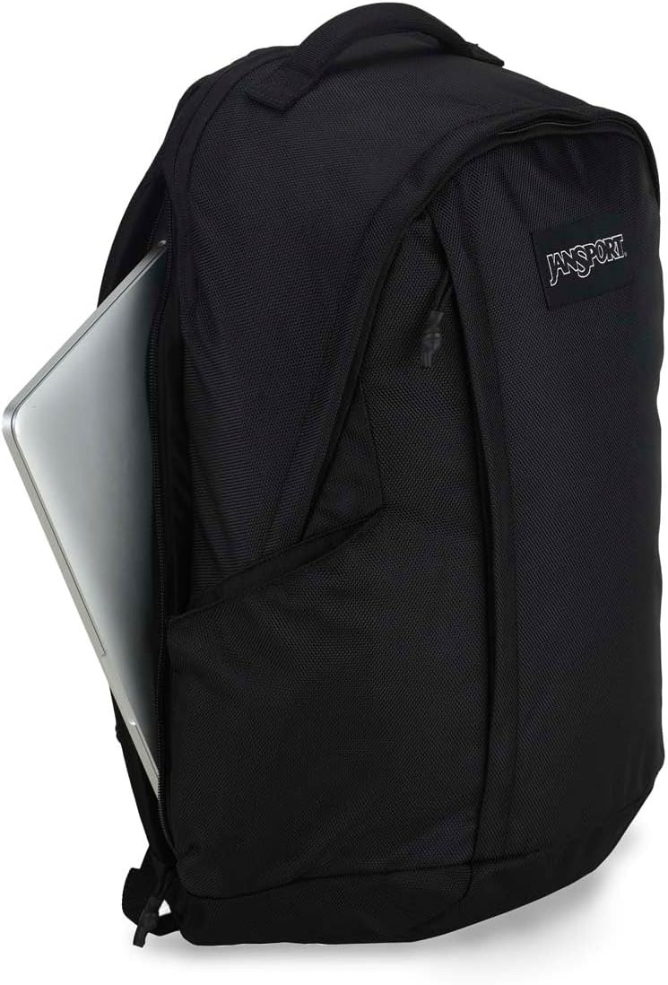 image:imageJanSport Station Pack Large Backpack with Padded Laptop Sleeve Dual Water Bottle Pockets and Loft Pocket Elemental BlueBlack