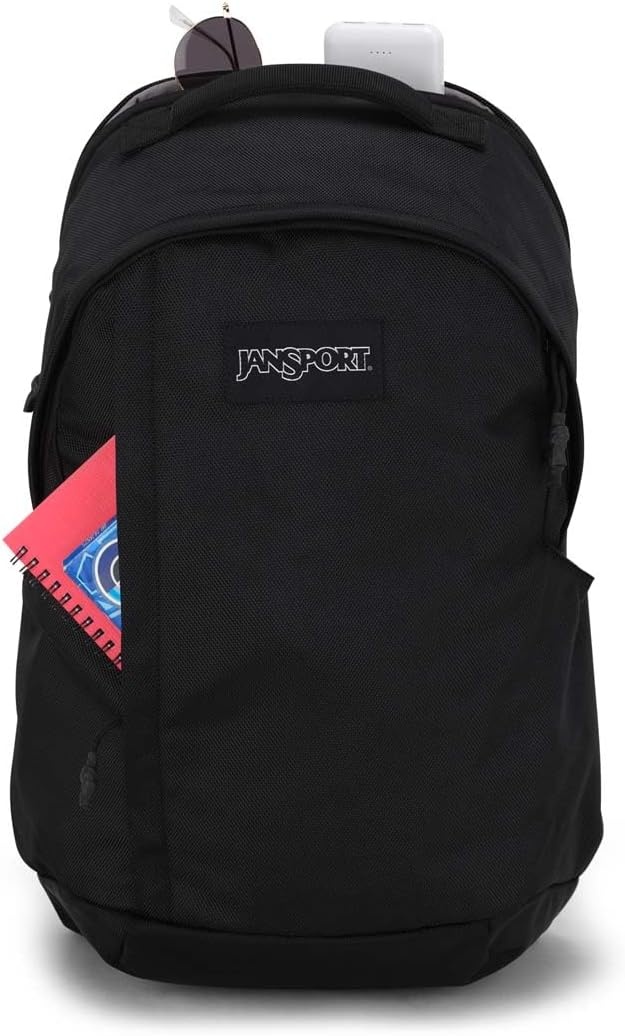 image:imageJanSport Station Pack Large Backpack with Padded Laptop Sleeve Dual Water Bottle Pockets and Loft Pocket Elemental BlueBlack