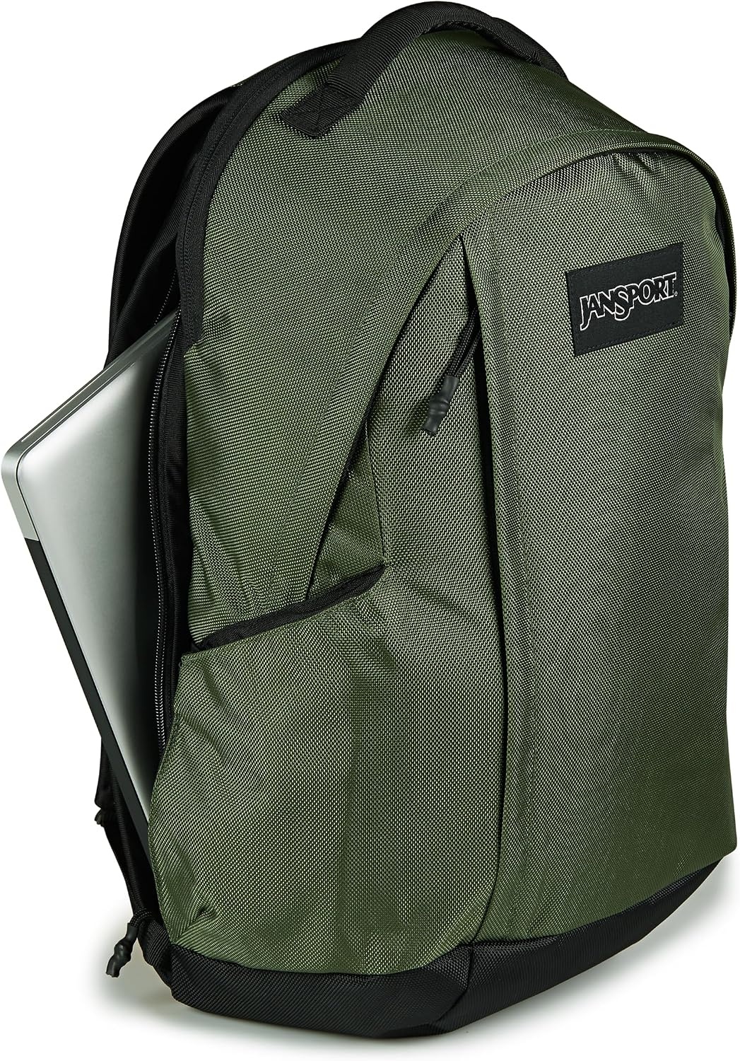 image:imageJanSport Station Pack Large Backpack with Padded Laptop Sleeve Dual Water Bottle Pockets and Loft Pocket Elemental BlueCargo Green