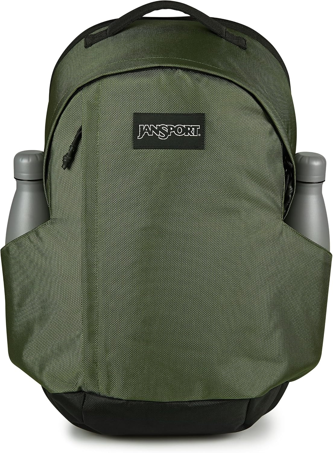 image:imageJanSport Station Pack Large Backpack with Padded Laptop Sleeve Dual Water Bottle Pockets and Loft Pocket Elemental BlueCargo Green