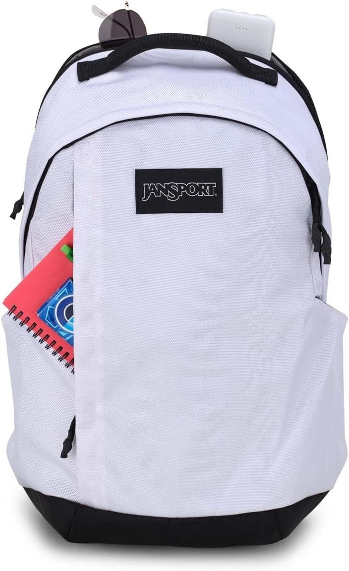 image:imageJanSport Station Pack Large Backpack with Padded Laptop Sleeve Dual Water Bottle Pockets and Loft Pocket Elemental BlueWhite