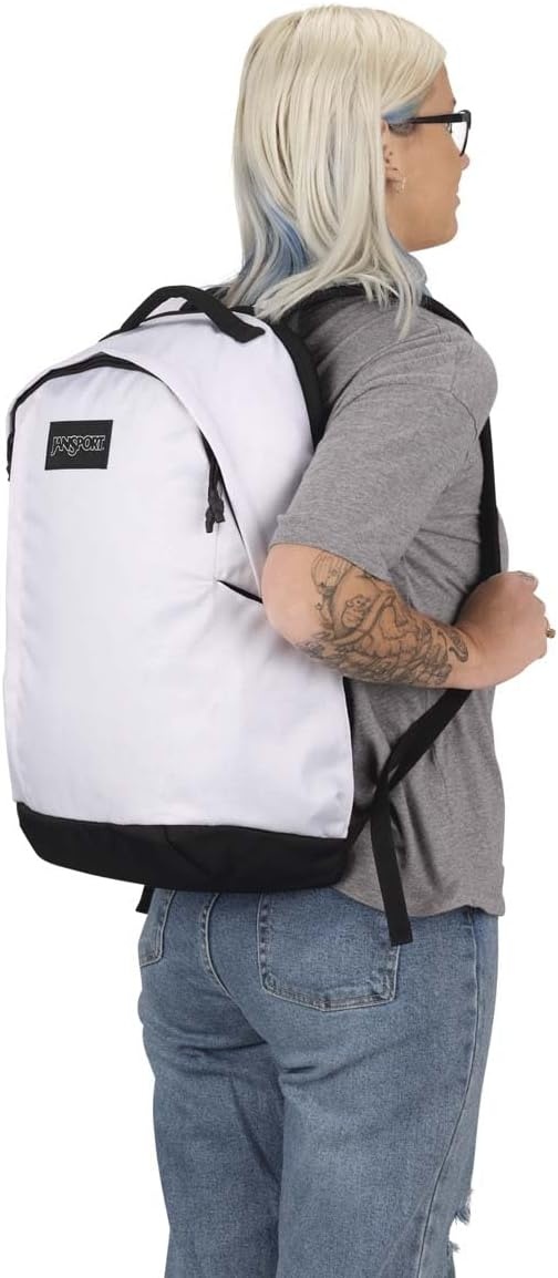 image:imageJanSport Station Pack Large Backpack with Padded Laptop Sleeve Dual Water Bottle Pockets and Loft Pocket Elemental BlueWhite