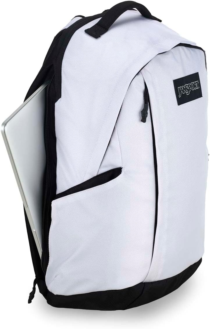 image:imageJanSport Station Pack Large Backpack with Padded Laptop Sleeve Dual Water Bottle Pockets and Loft Pocket Elemental BlueWhite