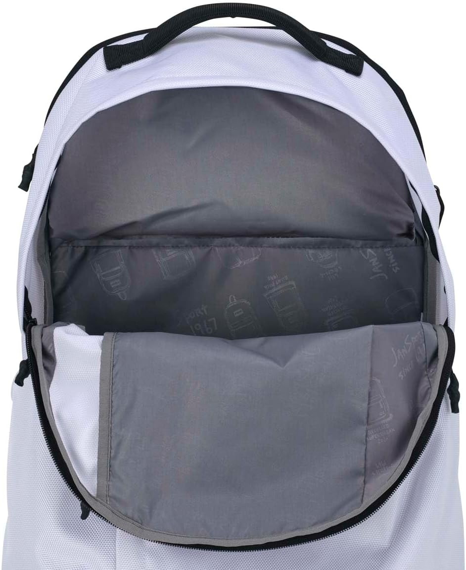 image:imageJanSport Station Pack Large Backpack with Padded Laptop Sleeve Dual Water Bottle Pockets and Loft Pocket Elemental BlueWhite