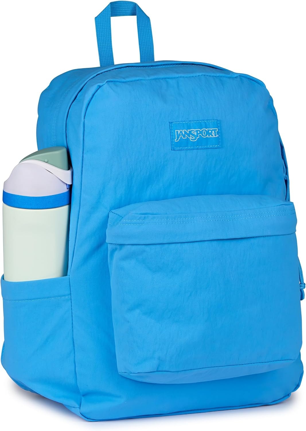 image:imageJanSport Superbreak Plus FX Backpack Work Travel or Laptop Bag with Water Bottle Pocket Oil Slick BlackAzul Blue