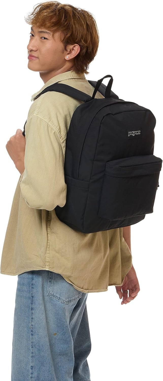 image:imageJanSport Superbreak Plus FX Backpack Work Travel or Laptop Bag with Water Bottle Pocket Oil Slick BlackBlack
