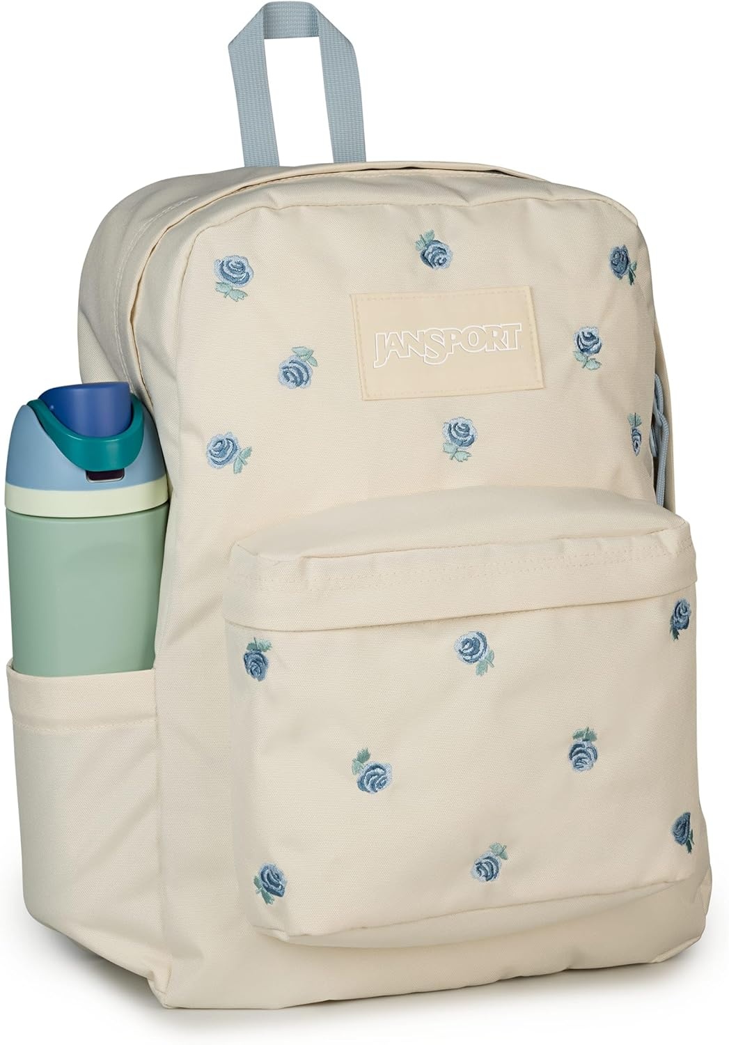 image:imageJanSport Superbreak Plus FX Backpack Work Travel or Laptop Bag with Water Bottle Pocket Oil Slick BlackJust a Rose Emb Moon FlowerBlueGreen