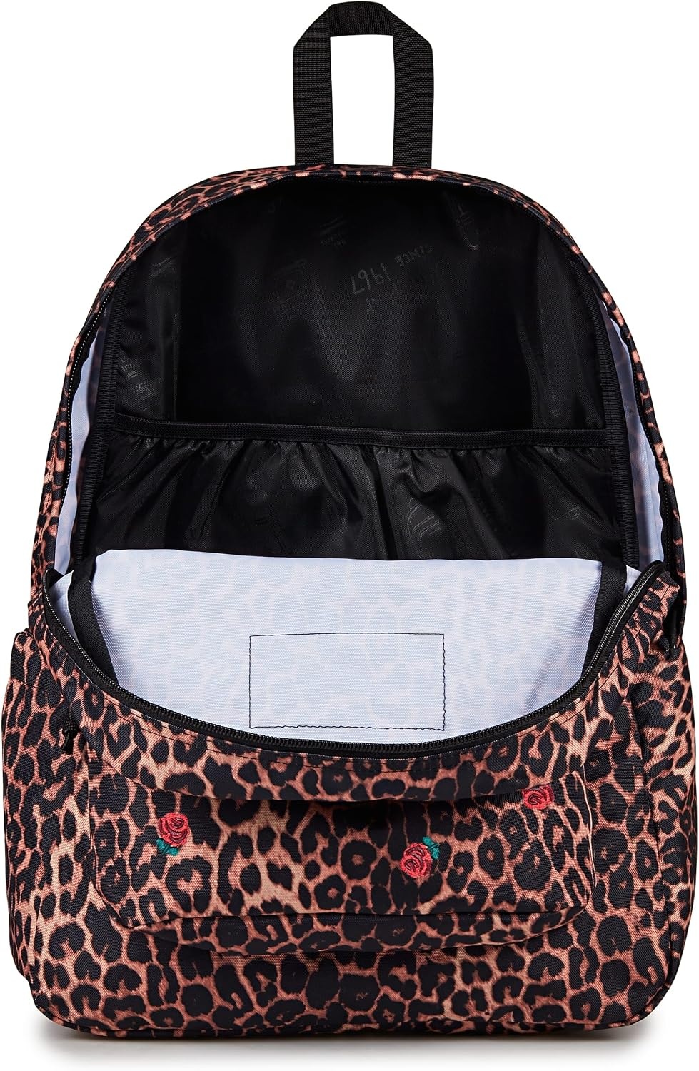 image:imageJanSport Superbreak Plus FX Backpack Work Travel or Laptop Bag with Water Bottle Pocket Oil Slick BlackLeopard Rose BrownBlackRedGreen