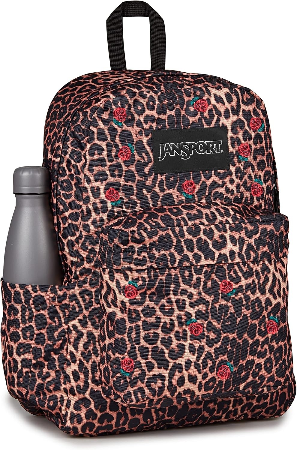 image:imageJanSport Superbreak Plus FX Backpack Work Travel or Laptop Bag with Water Bottle Pocket Oil Slick BlackLeopard Rose BrownBlackRedGreen