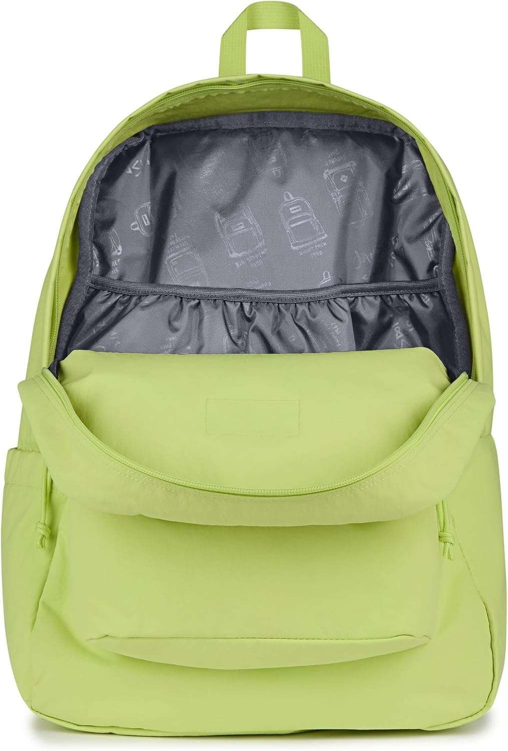 image:imageJanSport Superbreak Plus FX Backpack Work Travel or Laptop Bag with Water Bottle Pocket Oil Slick BlackLime Citron