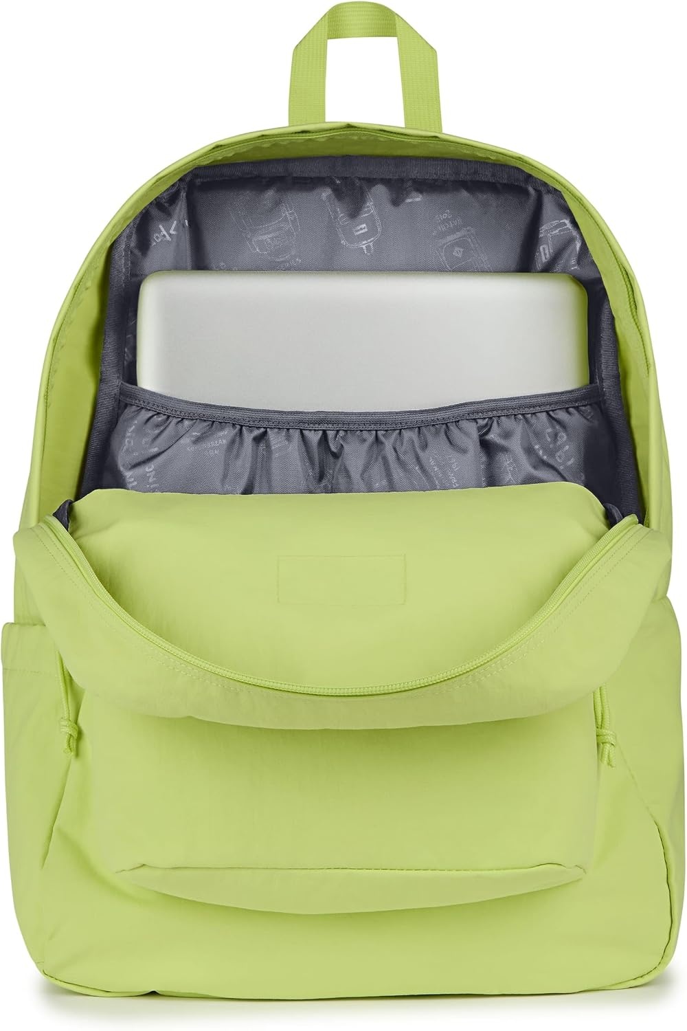 image:imageJanSport Superbreak Plus FX Backpack Work Travel or Laptop Bag with Water Bottle Pocket Oil Slick BlackLime Citron