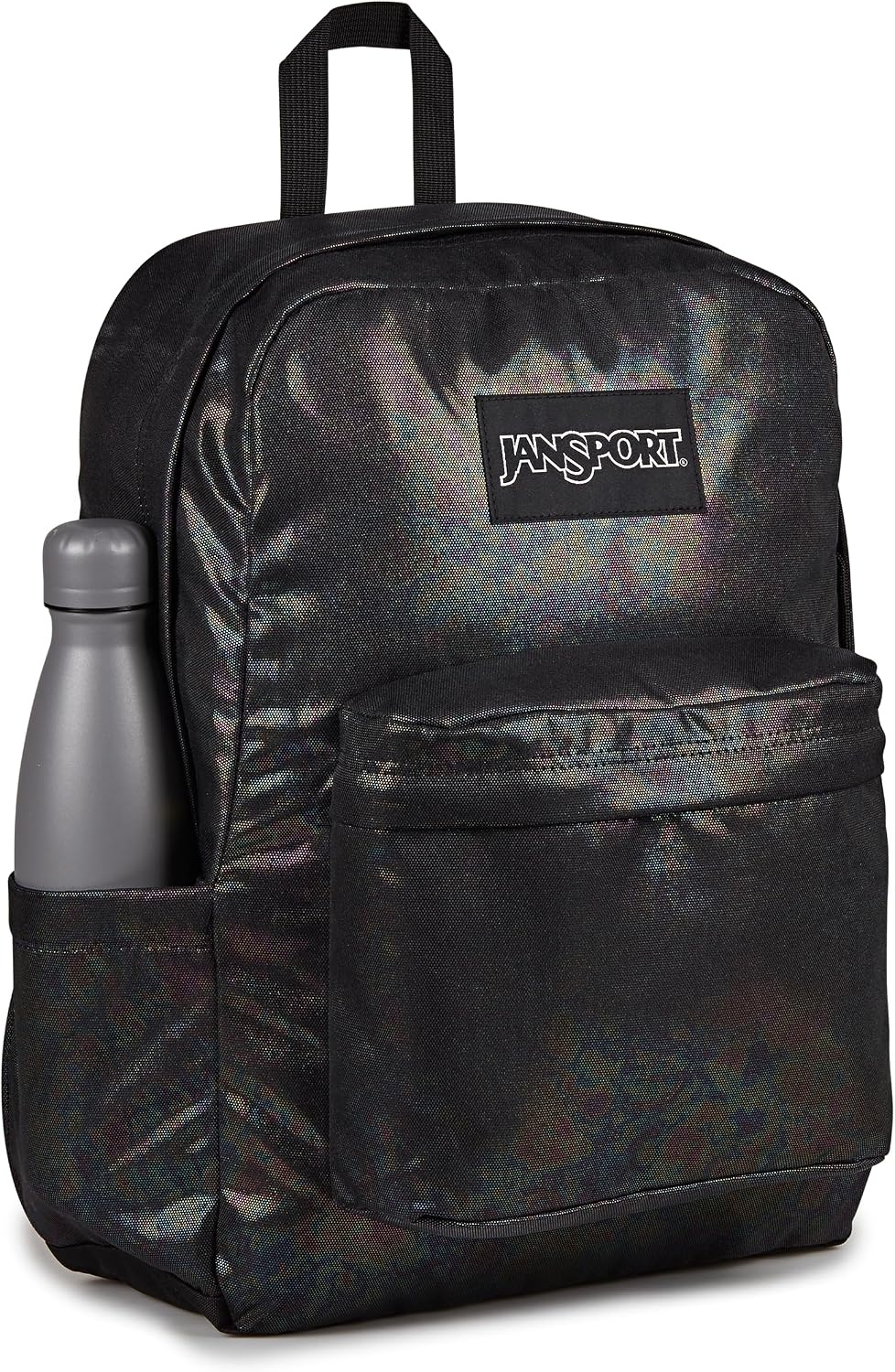 image:imageJanSport Superbreak Plus FX Backpack Work Travel or Laptop Bag with Water Bottle Pocket Oil Slick BlackOil Slick Black