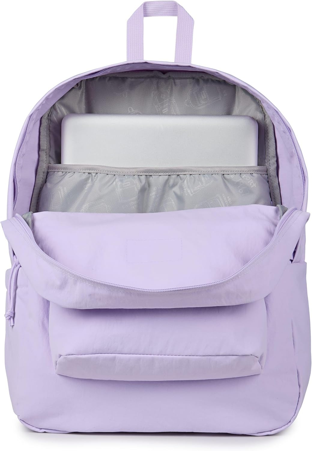 image:imageJanSport Superbreak Plus FX Backpack Work Travel or Laptop Bag with Water Bottle Pocket Oil Slick BlackPastel Lilac