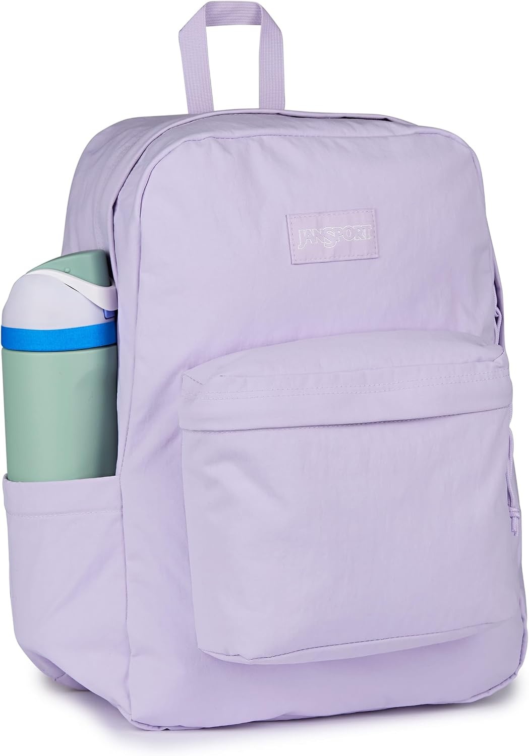 image:imageJanSport Superbreak Plus FX Backpack Work Travel or Laptop Bag with Water Bottle Pocket Oil Slick BlackPastel Lilac