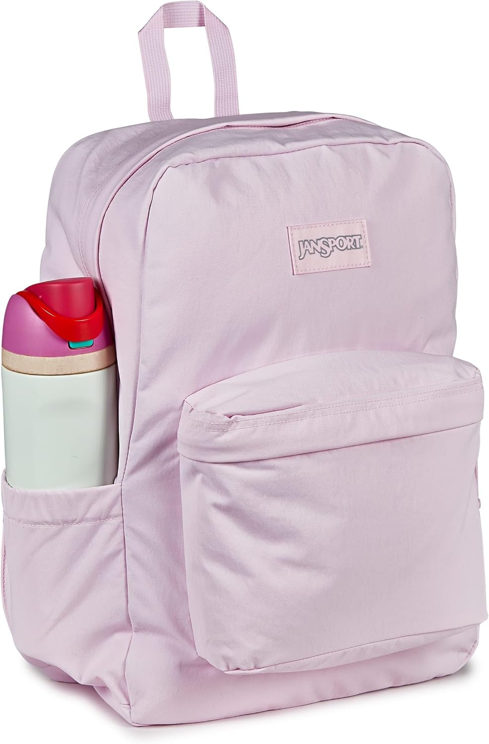 image:imageJanSport Superbreak Plus FX Backpack Work Travel or Laptop Bag with Water Bottle Pocket Oil Slick BlackPink IcePink Ice