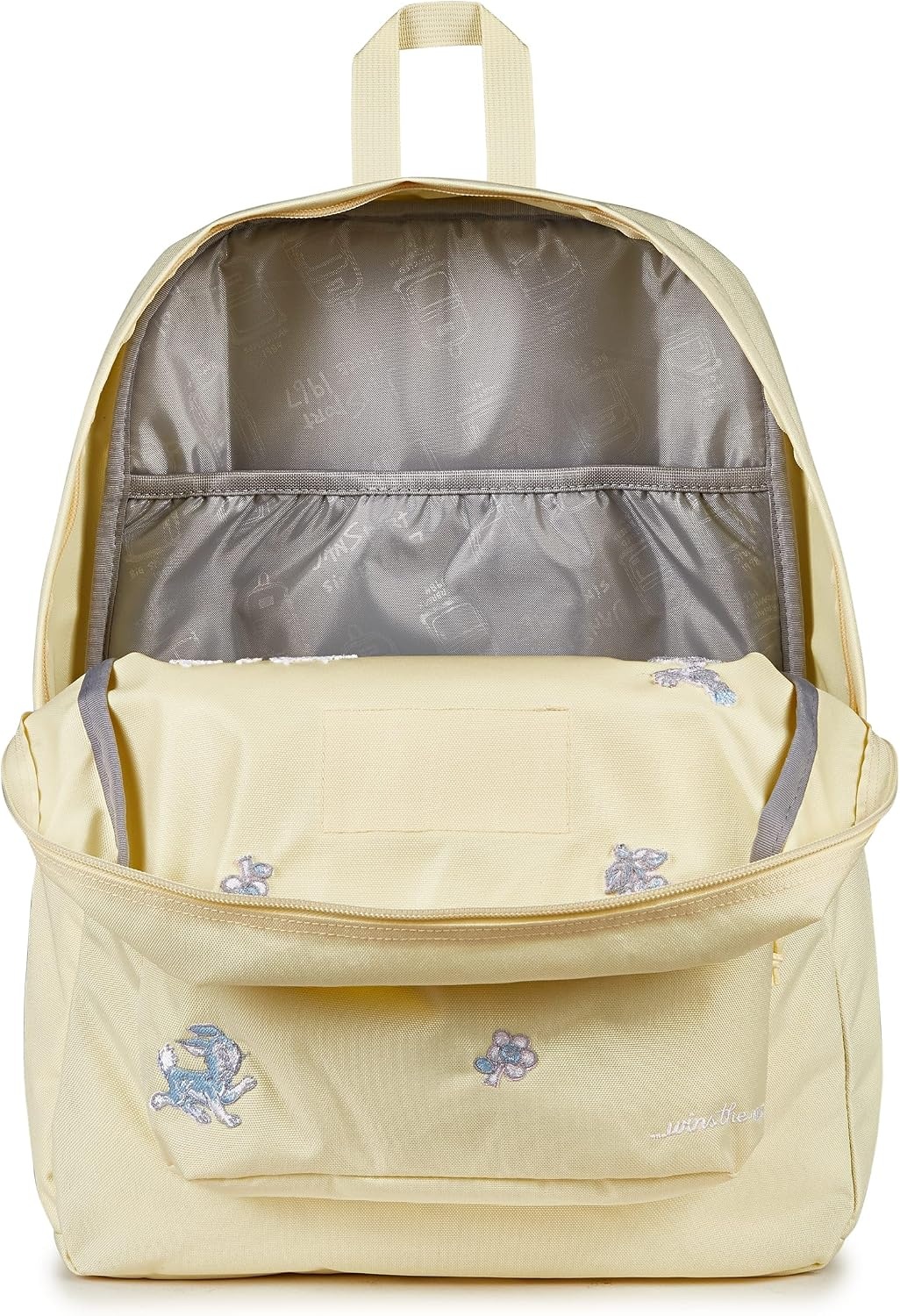 image:imageJanSport Superbreak Plus FX Backpack Work Travel or Laptop Bag with Water Bottle Pocket Oil Slick BlackSlow N Steady Emb Lemon IceBluePink