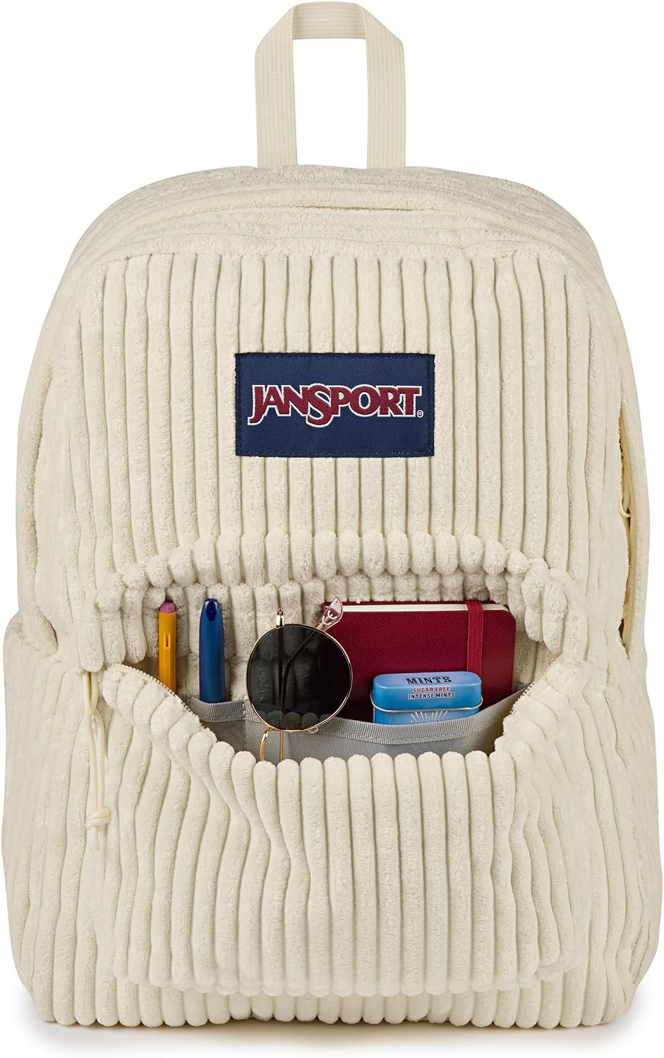 image:imageJanSport Superbreak Plus FX Backpack Work Travel or Laptop Bag with Water Bottle Pocket Oil Slick BlackSurreal Corduroy Coconut