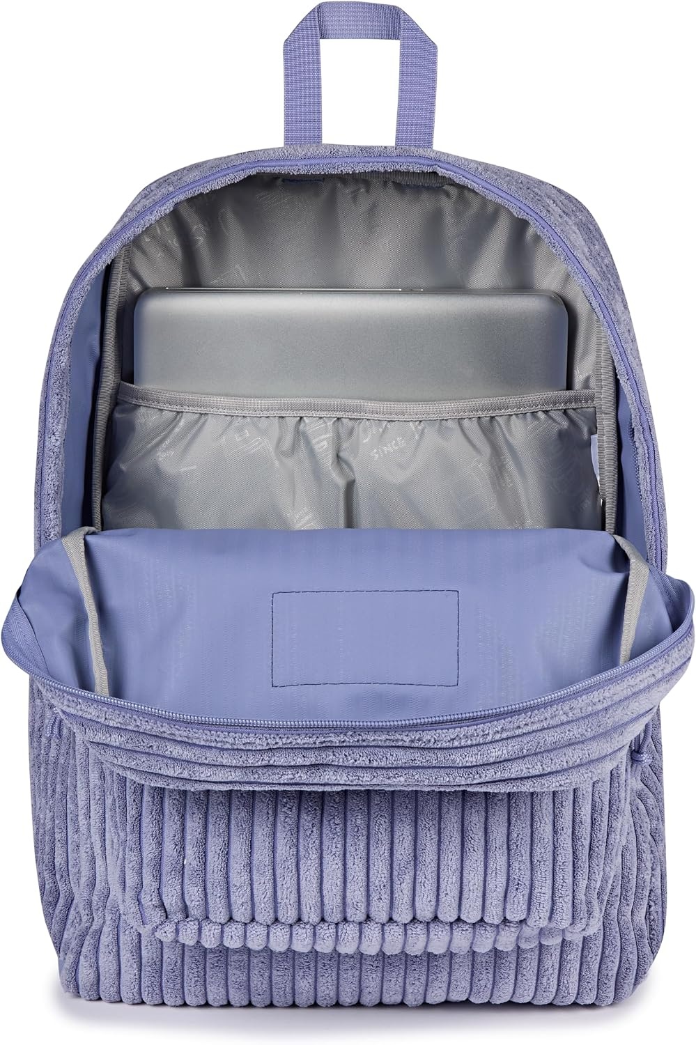 image:imageJanSport Superbreak Plus FX Backpack Work Travel or Laptop Bag with Water Bottle Pocket Oil Slick BlackSurreal Corduroy Lavender Ash