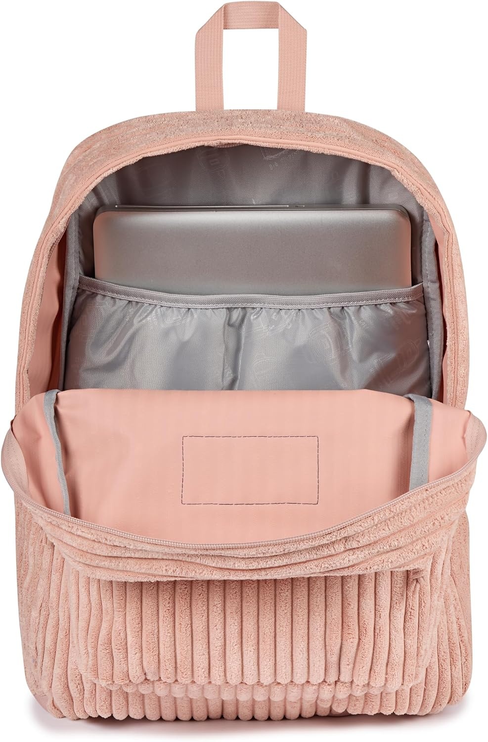 image:imageJanSport Superbreak Plus FX Backpack Work Travel or Laptop Bag with Water Bottle Pocket Oil Slick BlackSurreal Corduroy Misty Rose