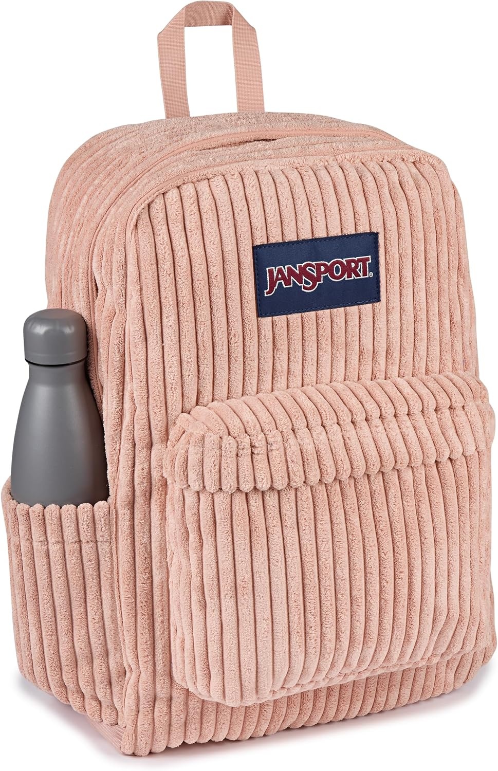 image:imageJanSport Superbreak Plus FX Backpack Work Travel or Laptop Bag with Water Bottle Pocket Oil Slick BlackSurreal Corduroy Misty Rose