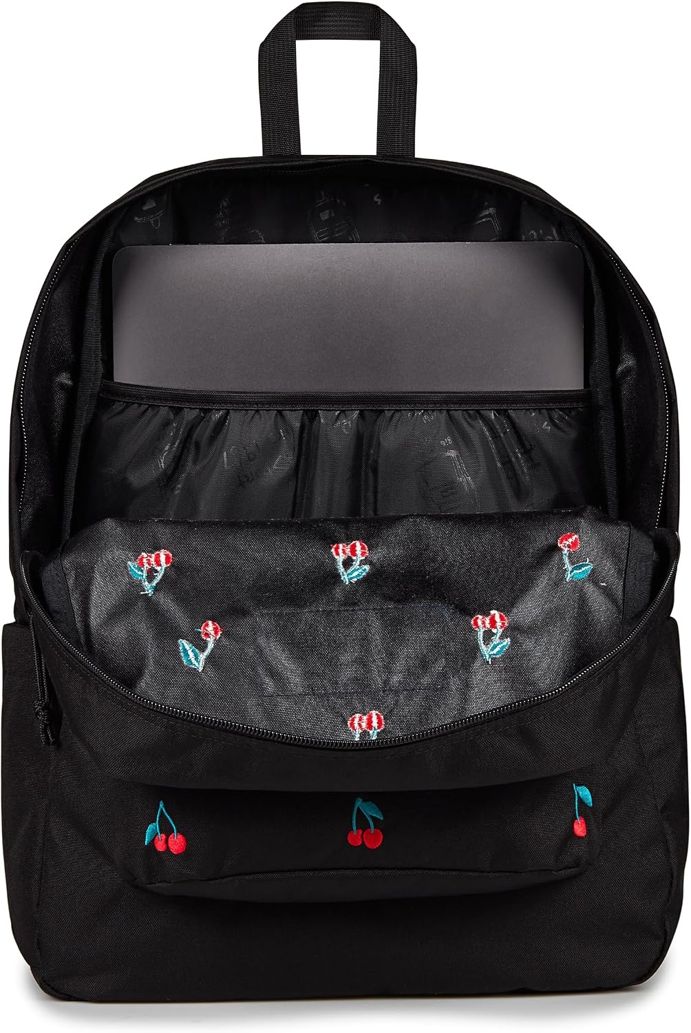 image:imageJanSport Superbreak Plus FX Backpack Work Travel or Laptop Bag with Water Bottle Pocket Oil Slick BlackSurreal Sensations Black