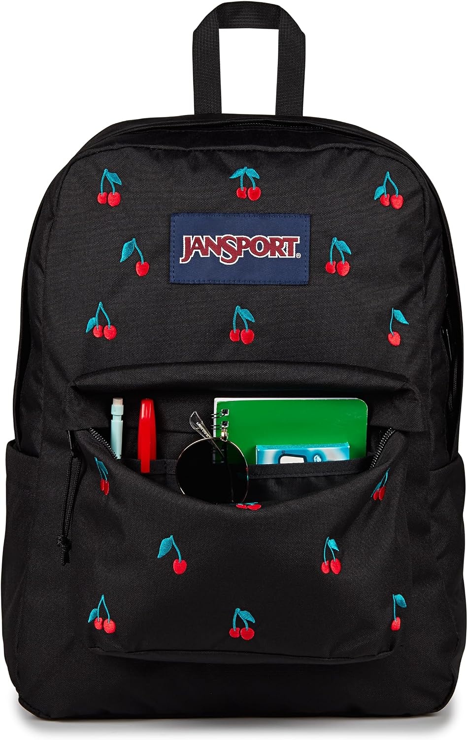 image:imageJanSport Superbreak Plus FX Backpack Work Travel or Laptop Bag with Water Bottle Pocket Oil Slick BlackSurreal Sensations Black