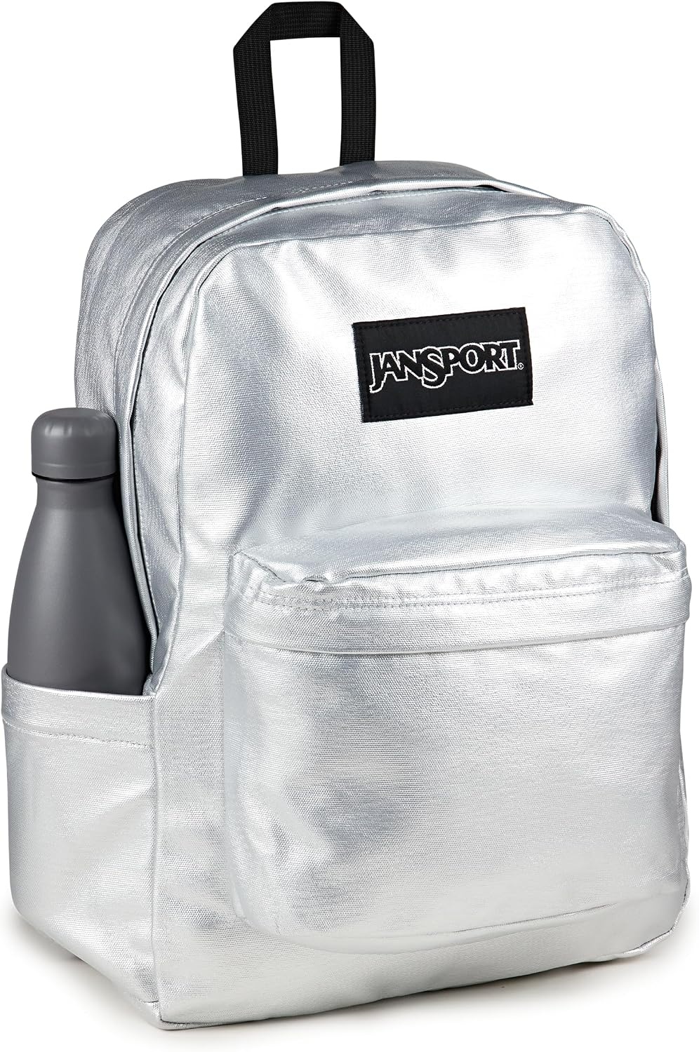 image:imageJanSport Superbreak Plus FX Backpack Work Travel or Laptop Bag with Water Bottle Pocket Oil Slick BlackSurreal Shine