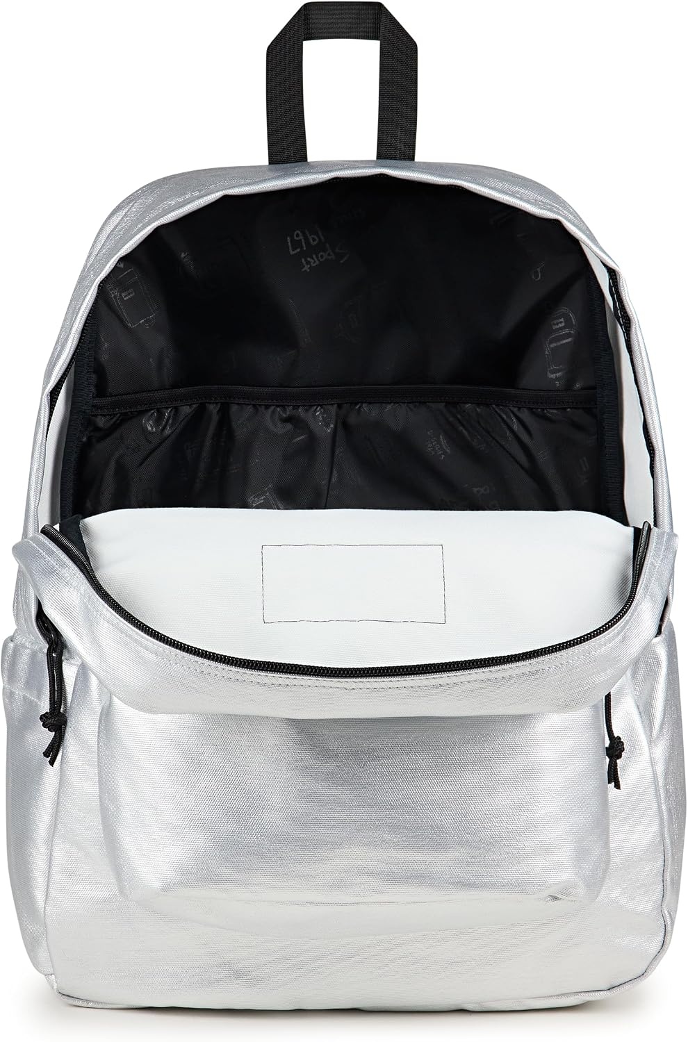 image:imageJanSport Superbreak Plus FX Backpack Work Travel or Laptop Bag with Water Bottle Pocket Oil Slick BlackSurreal Shine